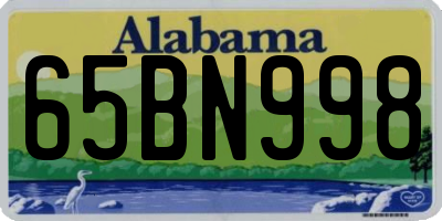AL license plate 65BN998