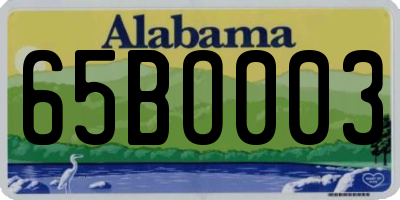 AL license plate 65BO003
