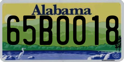 AL license plate 65BO018