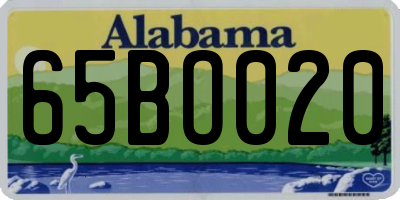 AL license plate 65BO020