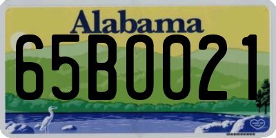 AL license plate 65BO021