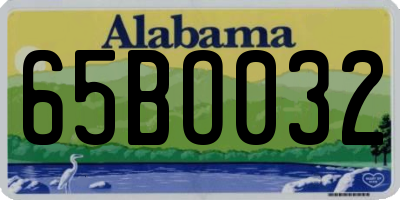 AL license plate 65BO032