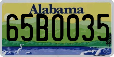 AL license plate 65BO035