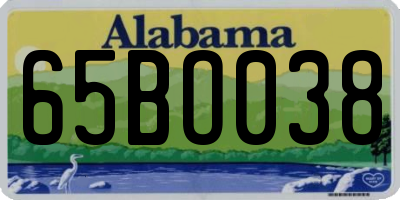 AL license plate 65BO038