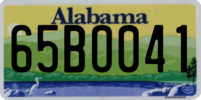 AL license plate 65BO041