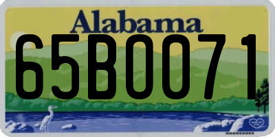 AL license plate 65BO071