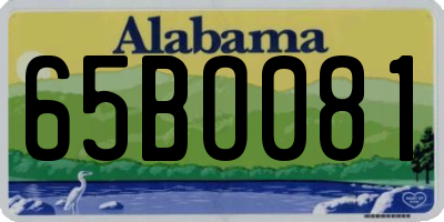 AL license plate 65BO081