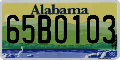 AL license plate 65BO103