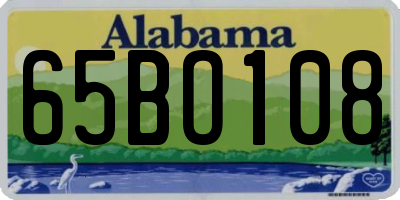 AL license plate 65BO108