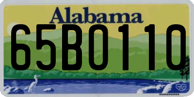 AL license plate 65BO110