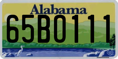 AL license plate 65BO111
