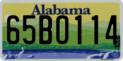 AL license plate 65BO114