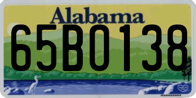 AL license plate 65BO138