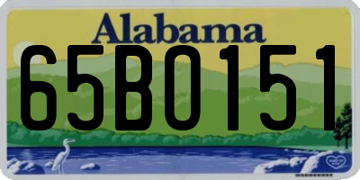 AL license plate 65BO151