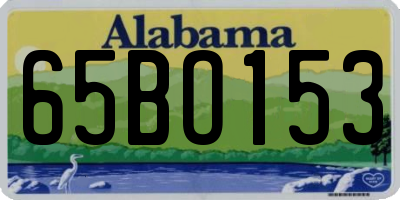 AL license plate 65BO153