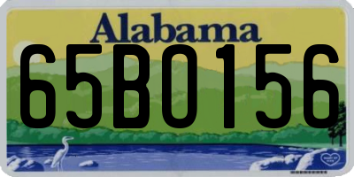 AL license plate 65BO156
