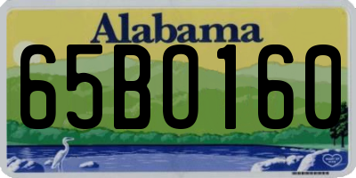 AL license plate 65BO160