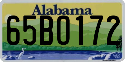 AL license plate 65BO172