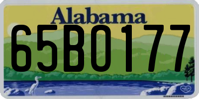 AL license plate 65BO177
