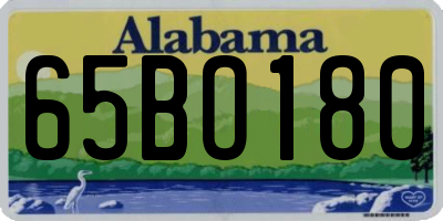 AL license plate 65BO180