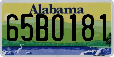 AL license plate 65BO181
