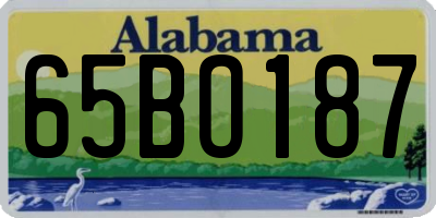 AL license plate 65BO187