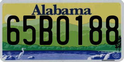 AL license plate 65BO188