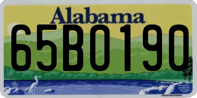 AL license plate 65BO190