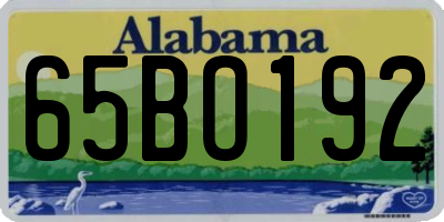 AL license plate 65BO192