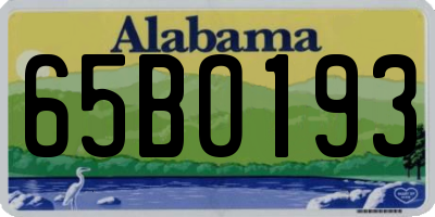 AL license plate 65BO193