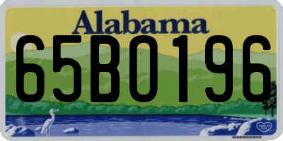 AL license plate 65BO196