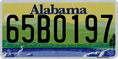 AL license plate 65BO197