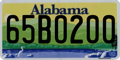 AL license plate 65BO200