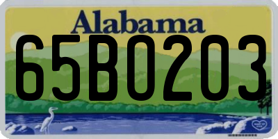 AL license plate 65BO203