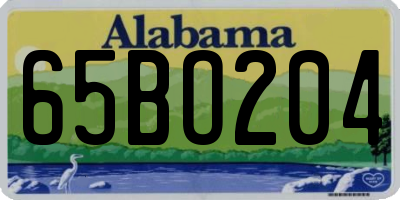 AL license plate 65BO204