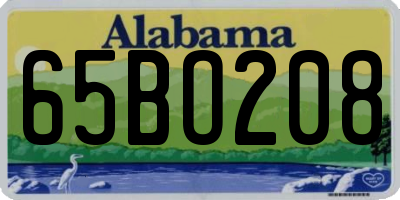 AL license plate 65BO208