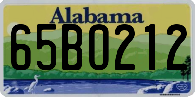 AL license plate 65BO212