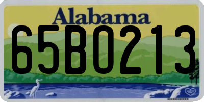 AL license plate 65BO213