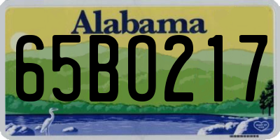 AL license plate 65BO217