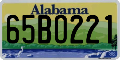 AL license plate 65BO221