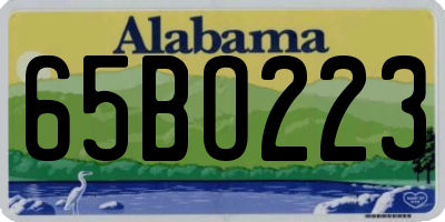 AL license plate 65BO223