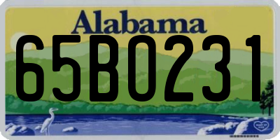 AL license plate 65BO231