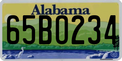 AL license plate 65BO234