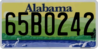 AL license plate 65BO242