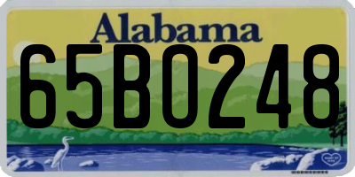 AL license plate 65BO248