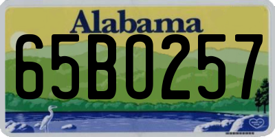 AL license plate 65BO257