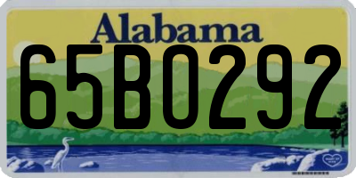 AL license plate 65BO292