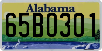 AL license plate 65BO301