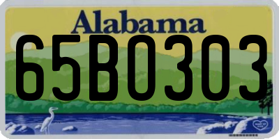AL license plate 65BO303