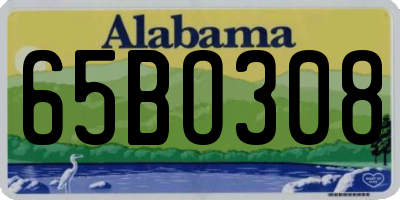 AL license plate 65BO308